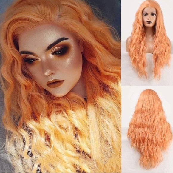 24” Orange WavyLace Front Wig NEW